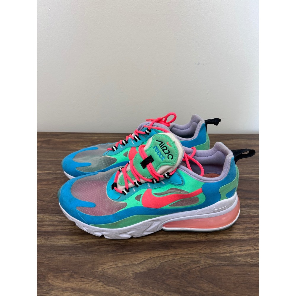 Nike Air Max 270 React Hyper Jade Frosted Spruce Blue Pink AT6174-300 Womens 7.5